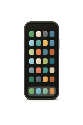 A compact smartphone with a colorful app grid